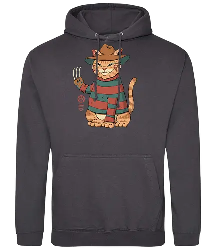 Catana on Elm Street - freddy, cat, katze, horror - Standard Hoodie
