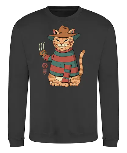 Catana on Elm Street - freddy, cat, katze, horror - Sweatshirt