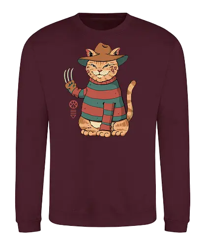 Catana on Elm Street - freddy, cat, katze, horror - Sweatshirt
