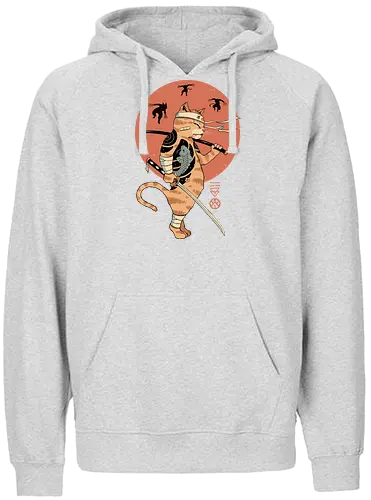 Catana the Last Fight - cat, katze, samurai, attack, fight - Fairtrade Hoodie
