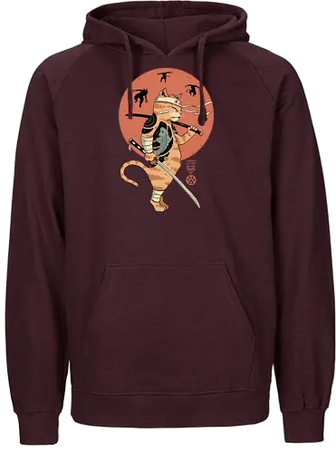 Catana the Last Fight - cat, katze, samurai, attack, fight - Fairtrade Hoodie