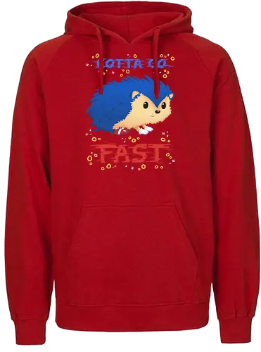 Gotta Go Fast - igel, Hedgehog, jump'n'run, gaming, Hdgehog - Fairtrade Hoodie