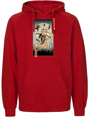 Catana the Last Fight Ukiyo-e - cat, katze, catana, japan - Fairtrade Hoodie
