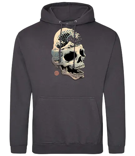 Skull Wave - skull, wave, schädel, great wave - Standard Hoodie