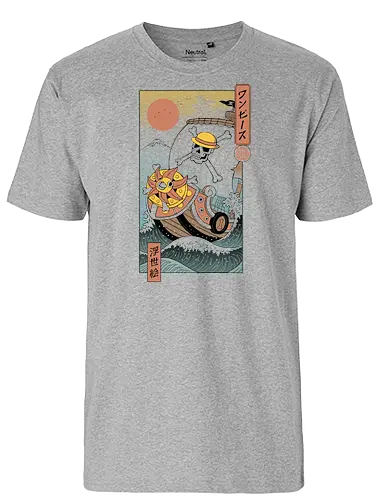 Pirate in Edo - pirate, anime, manga - Fairtrade T-Shirt
