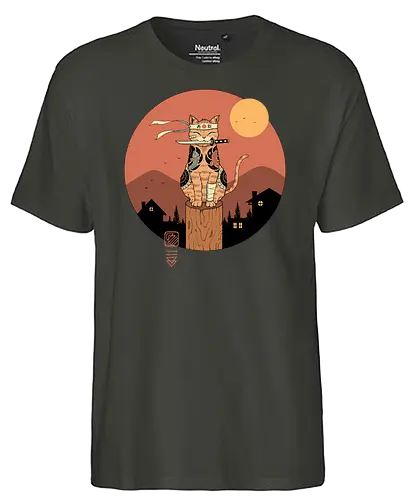 Catana Ninja - cat, neko, catana, japan - Fairtrade T-Shirt