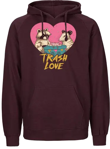Trash Love - trash, müll, Valentinstag, spaghetti, valentiConsole - Fairtrade Hoodie