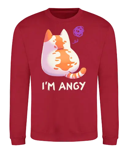 Angy Cat - cat, katze, angry, böse, Smol - Sweatshirt