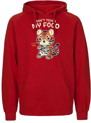 My Food - food, munchies, tiger, nom, noms, essen - Fairtrade Hoodie