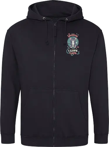 I Love Cats - cat, katze, pet, haustier, people - Hoodie Jacke
