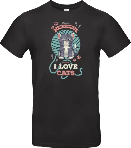 I Love Cats - cat, katze, pet, haustier, people - Standard T-Shirt