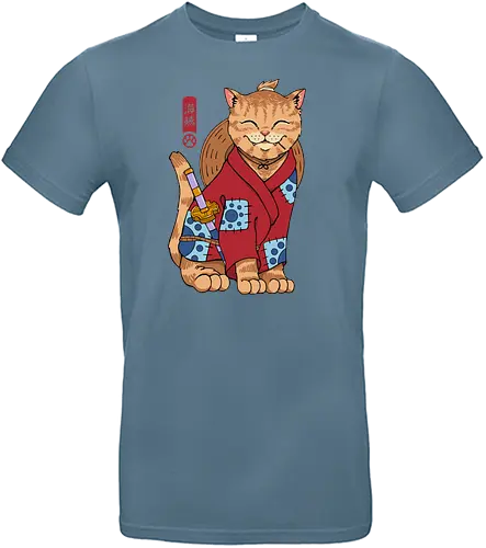 Pirate Meowster - pirat, Strohhut, cat, katze, neko - Standard T-Shirt