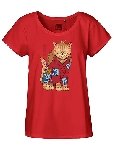Pirate Meowster - pirat, Strohhut, cat, katze, neko - Fairtrade Girl Shirt