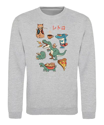 Japanese Retro 3 - japan, retro, dino - Sweatshirt