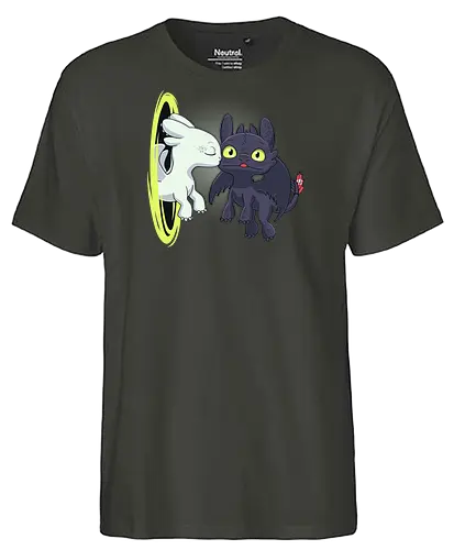 Kiss Fury - dragon, drache, zähmen, tame, Kuss, love, liebe - Fairtrade T-Shirt
