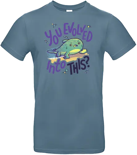 Evolution went wrong - evolution, darwin, fish, mammal, human, Statement - Standard T-Shirt