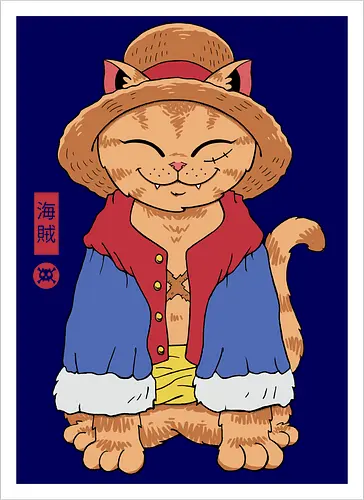 Straw Hat Cat