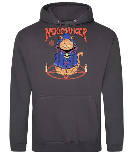 Nekomancer - cat, katze, Nekomancer, pentagram - Standard Hoodie