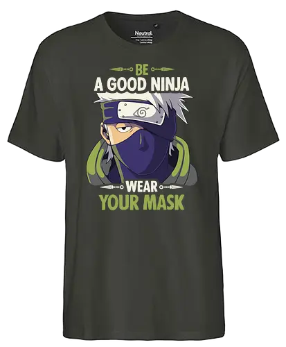 Good Ninja - ninja, shinobi, anime, mask, Corona, Pandemic, Pandemie - Fairtrade T-Shirt