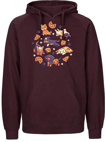 Pupperoni Pizza - dog, pizza, cute, niedlich, kawaii, hund, essen, food - Fairtrade Hoodie