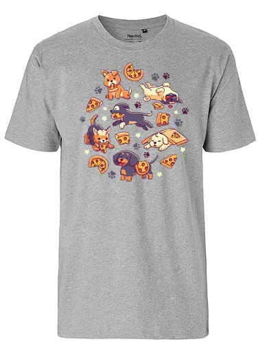 Pupperoni Pizza - dog, pizza, cute, niedlich, kawaii, hund, essen, food - Fairtrade T-Shirt