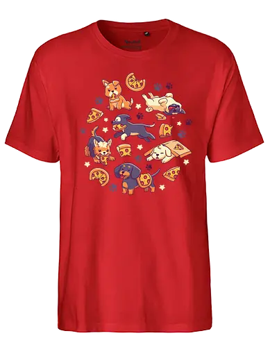 Pupperoni Pizza - dog, pizza, cute, niedlich, kawaii, hund, essen, food - Fairtrade T-Shirt