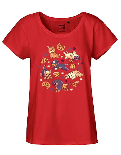 Pupperoni Pizza - dog, pizza, cute, niedlich, kawaii, hund, essen, food - Fairtrade Girl Shirt
