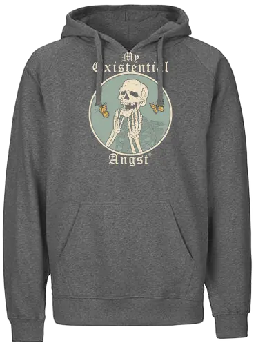 Existential Angst - angst, skeleton, skelett - Fairtrade Hoodie