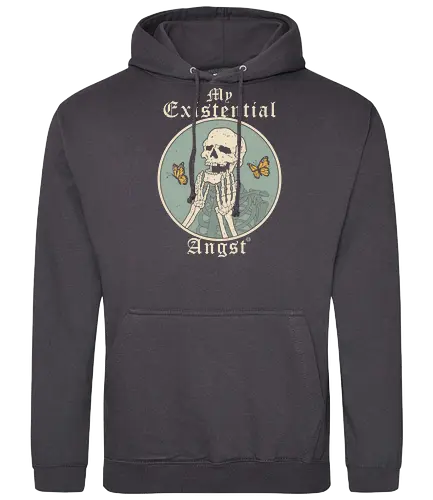 Existential Angst - angst, skeleton, skelett - Standard Hoodie