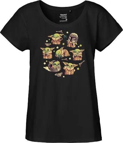 Baby Child Adventures - baby, child, alien, space opera, scifi, science fiction - Fairtrade Girl Shirt
