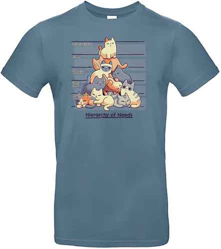 Hierarchy of Needs - Cats - cat, katze, pyramide, Bedürfnisse, hirarchie - Standard T-Shirt
