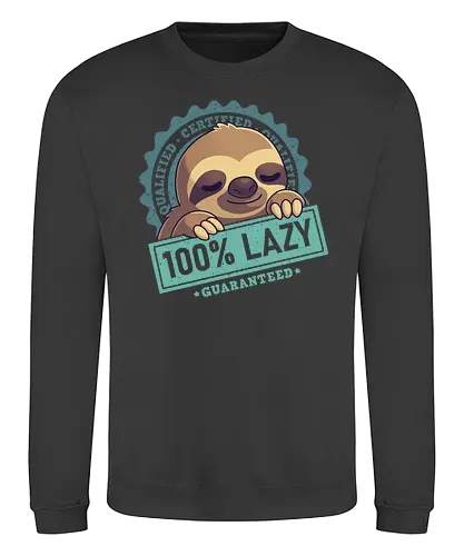 100% Cute Sloth - Lazy Nap Sl - fun, cute, sloth, faultier, lazy, faul - Sweatshirt