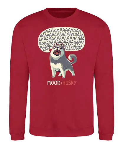 Mood: Husky - Husky, dog, hund, Mood, Howling - Sweatshirt