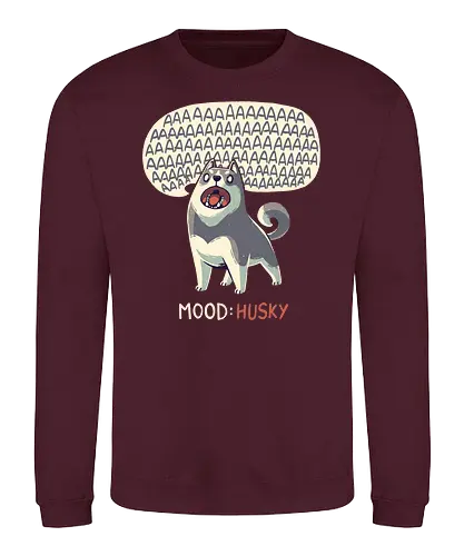 Mood: Husky - Husky, dog, hund, Mood, Howling - Sweatshirt