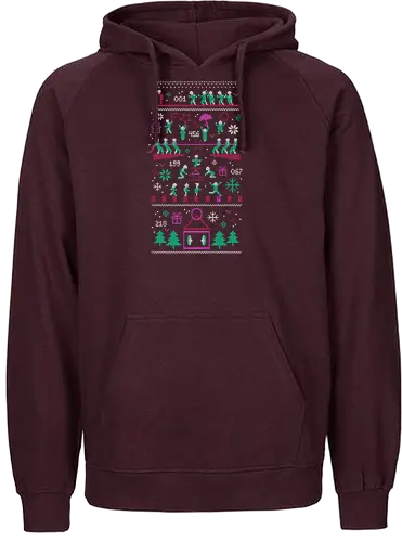 Christmas Squid - squid, game, christmas, pixel, k-drama, Ugly swter - Fairtrade Hoodie