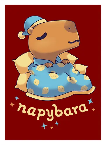 Napybara cute capybara nap