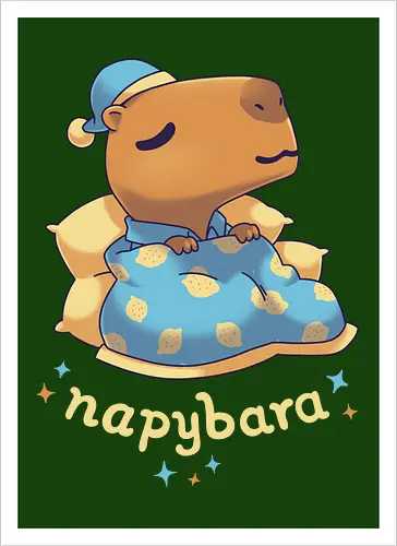 Napybara cute capybara nap