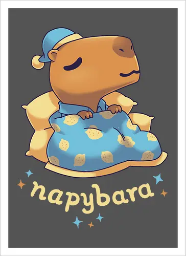 Napybara cute capybara nap