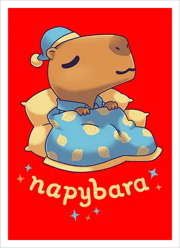 Napybara cute capybara nap