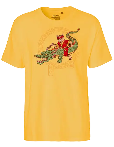 Lucky Dragon Meowster - dragon, drache, cat, katze, lunar new yr - Fairtrade T-Shirt
