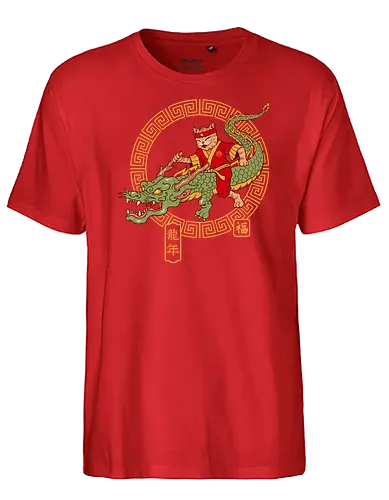 Lucky Dragon Meowster - dragon, drache, cat, katze, lunar new yr - Fairtrade T-Shirt