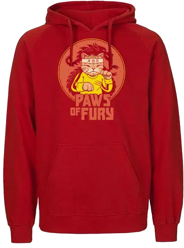 Paws of Fury - karate, cat, katze, Fury - Fairtrade Hoodie