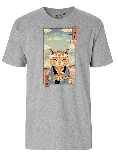 Koi Dreamer - cat, katze, Koi, fish - Fairtrade T-Shirt