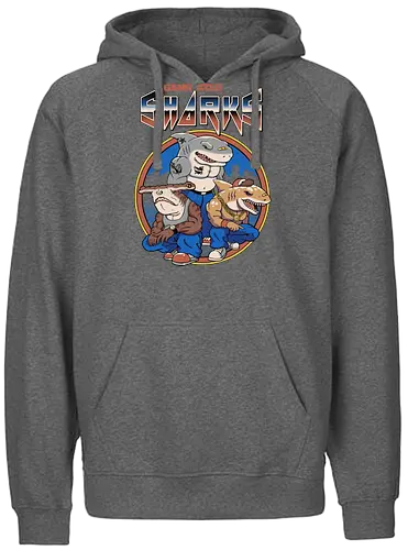 Gangster Sharks - shark - Fairtrade Hoodie