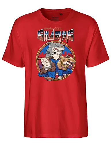 Gangster Sharks - shark - Fairtrade T-Shirt