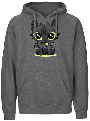 Dragon - dragon, cute, animation, film niedlich - Fairtrade Hoodie