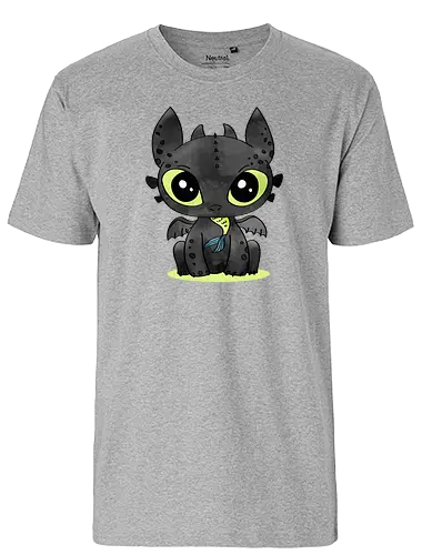 Dragon - dragon, cute, animation, film niedlich - Fairtrade T-Shirt