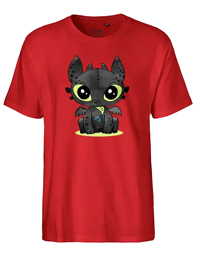 Dragon - dragon, cute, animation, film niedlich - Fairtrade T-Shirt