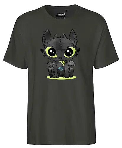 Dragon - dragon, cute, animation, film niedlich - Fairtrade T-Shirt