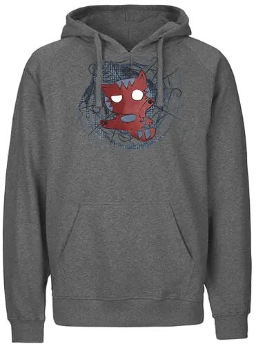Spidercat - katze, cat, catman, mashup, cute - Fairtrade Hoodie